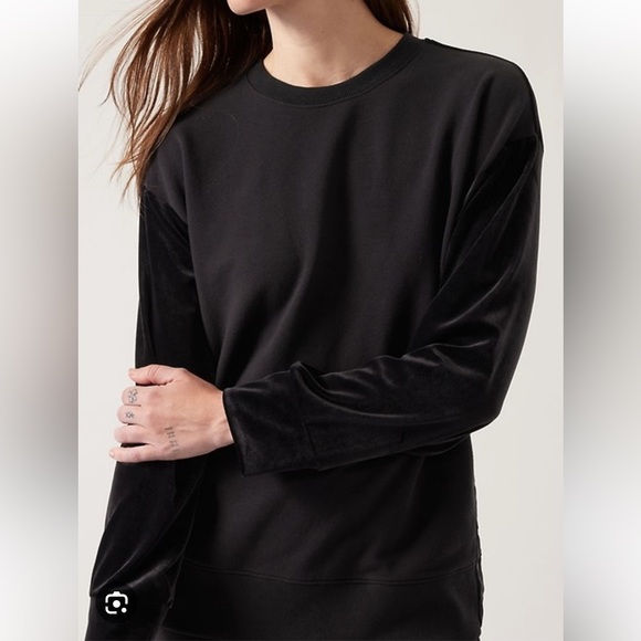 Athleta Retroplush Crewneck Velvet Sweatshirt - Picture 4 of 10